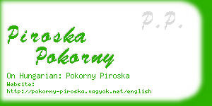 piroska pokorny business card